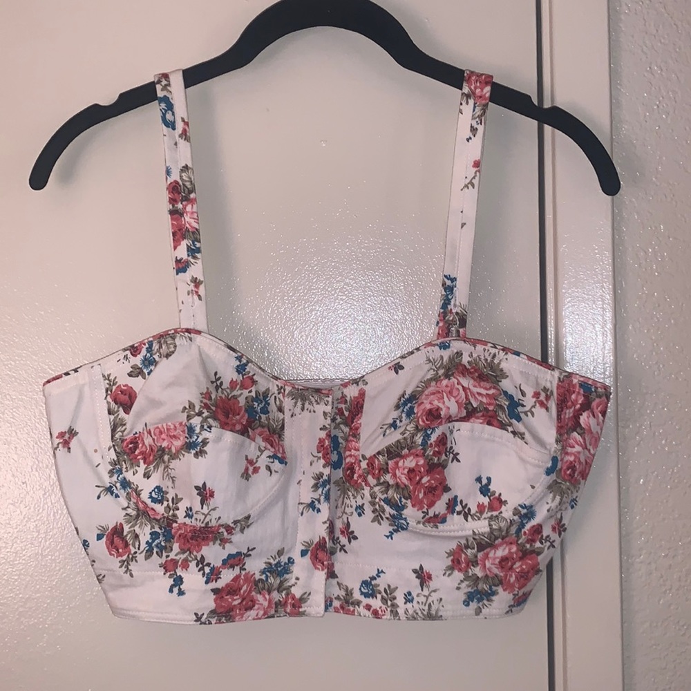 🌸🌸🌸New Miss Me Bustier Denim Top